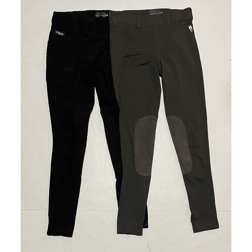 Lot of 2 Irideon Women's Riding Breeches Tights Pants Size Medium Knee Patch